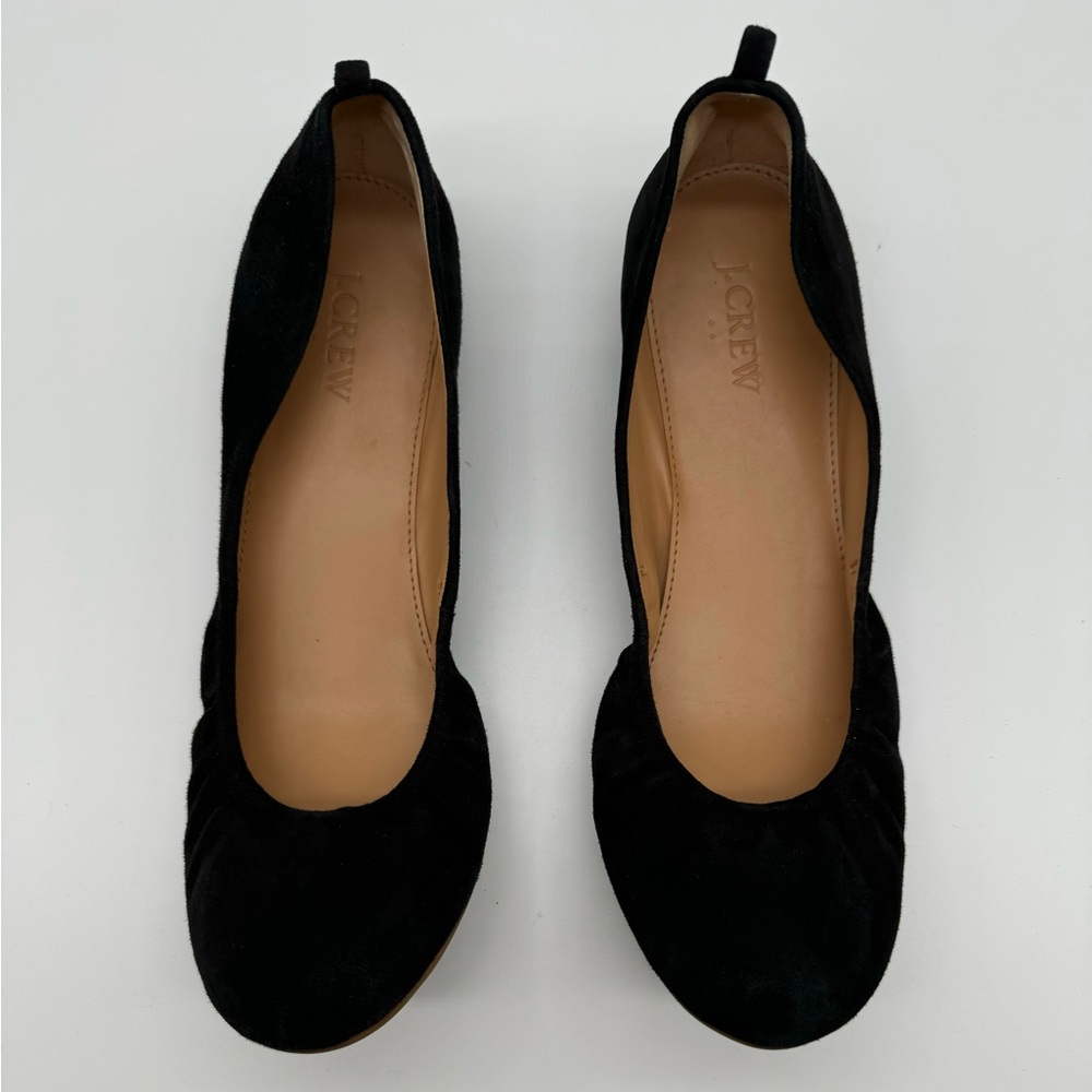 J. Crew Cece black side ballet flat 9 1/2 EUC